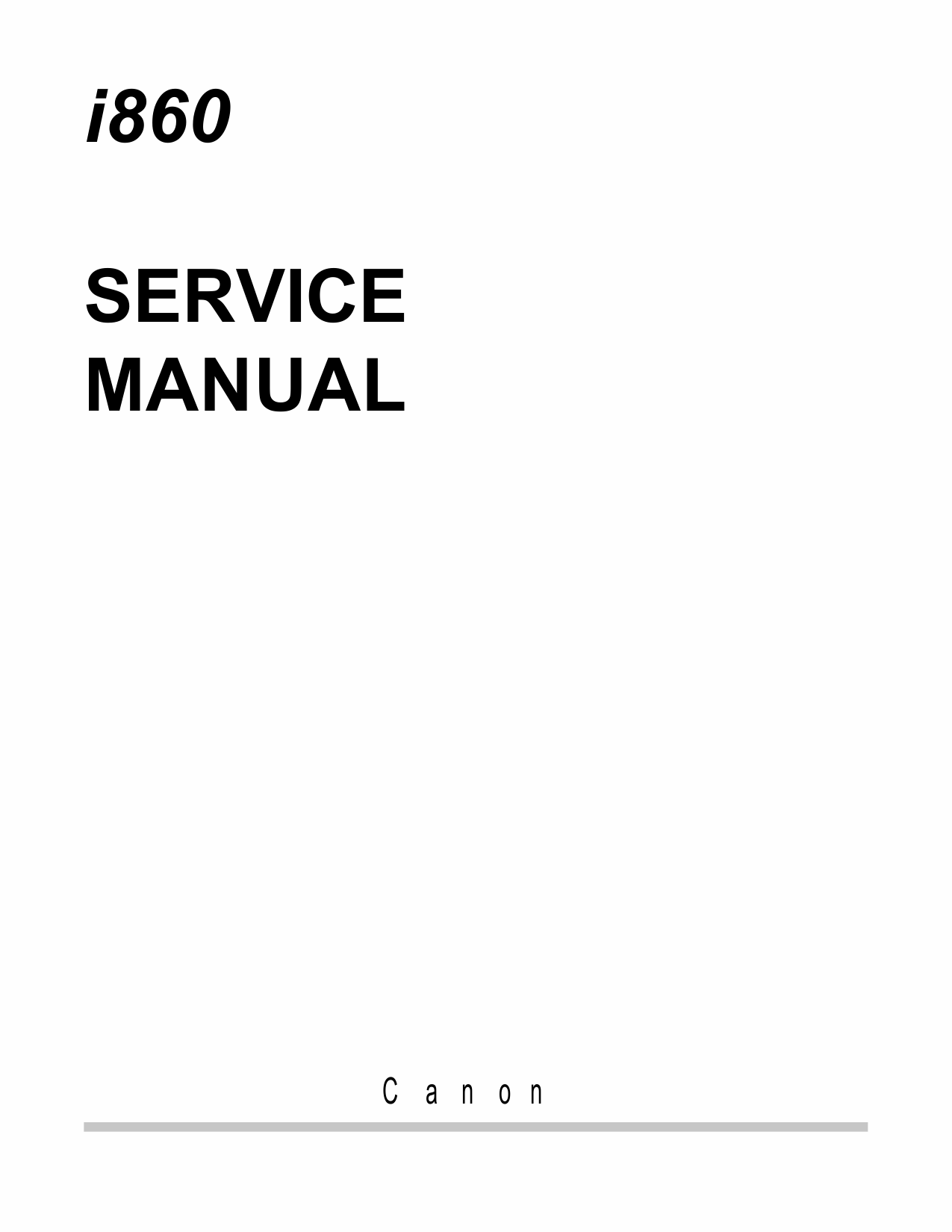 Canon PIXUS i860 i865 860i Service Manual-1